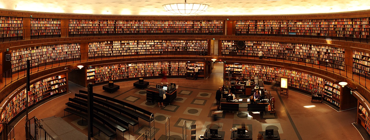 Library shelves