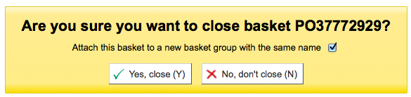 Koha Create a basket group