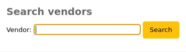 The manage orders box on the acquisitions main page has a vendor search box