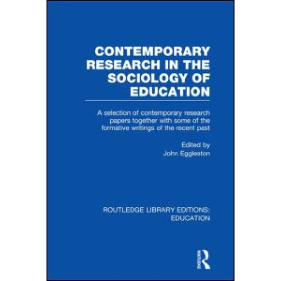 Contemporary Research in the Sociology of Education (RLE Edu L)