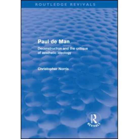Paul de Man (Routledge Revivals)
