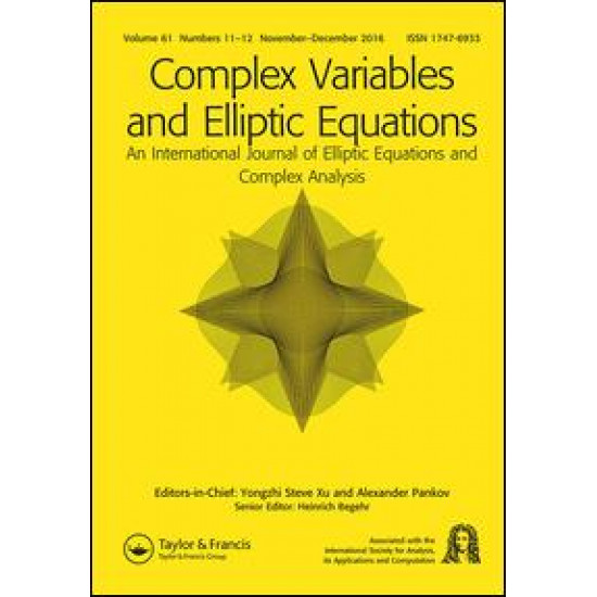 Complex Variables and Elliptic Equations: An International Journal