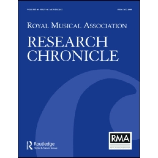 Royal Musical Association Research Chronicle