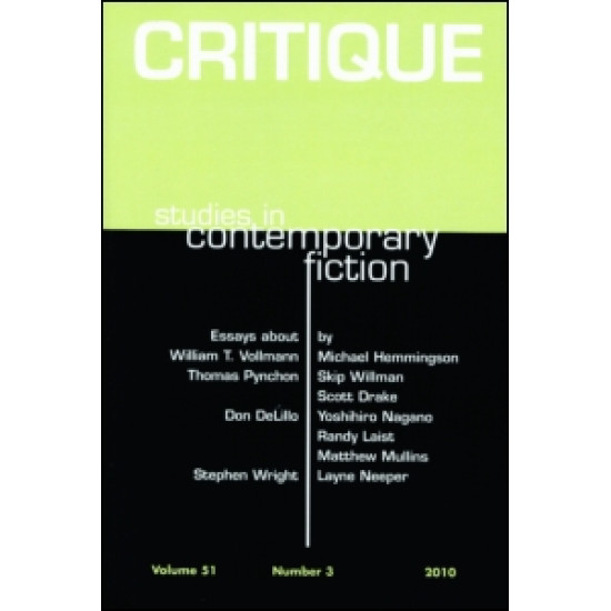Critique: Studies in Contemporary Fiction