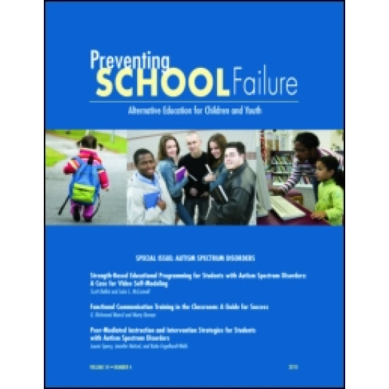 Preventing School Failure: Alternative Education for Children and Youth
