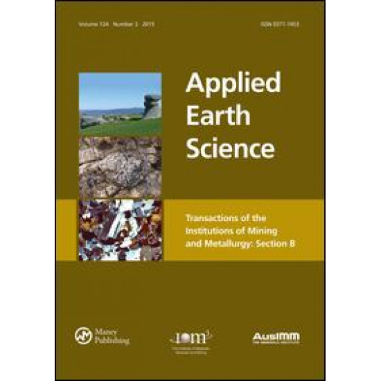 Applied Earth Science (Transactions of the Institutions of Mining and Metallurgy: Section B)