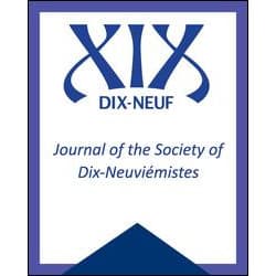 Dix-Neuf: Journal of the Society of Dix-Neuviemistes